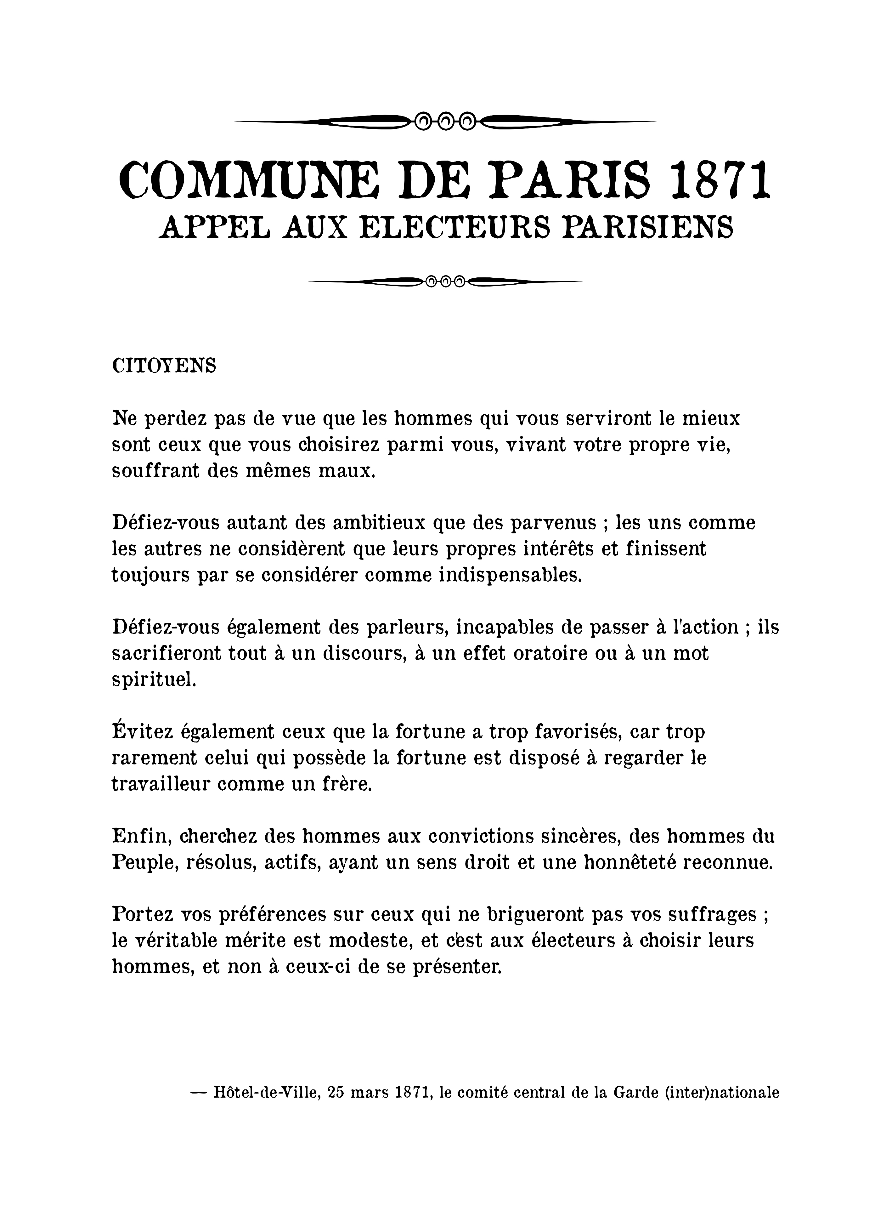 COMMUNE de PARIS 1871